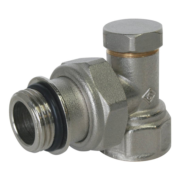 Coude de réglage nickelé à visser femelle 1/2 auto-étanche