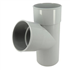 Culotte cylindrique mâle/femelle Nicoll pour tube de descente - Diamètre 100 mm - Angle 67°30 - Techtan Gris