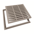 Grille avec cadre pour collecte des eaux de ruissellement - Nicoll - Gris clair - 400 x 400 mm
