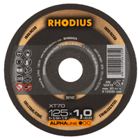 Disque à tronçonner acier et inox XT70 Rhodius 125 x 1.0 x 22.23 mm