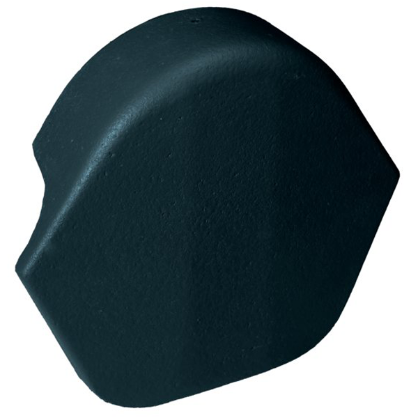 Fronton de rive universelle pour faîtière/arêtier de 42 à recouvrement - largeur 29 CM x hauteur 25,00 CM - Noir