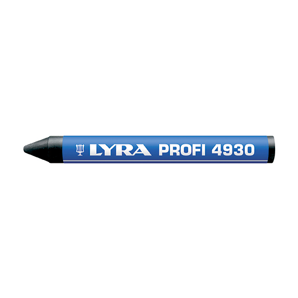 Craie de marquage à cire non effaçable noir boîte de 12 Lyra - marquage industriel L4930099