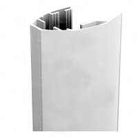 Set de 2 poignée 19 mm en aluminium blanc de 2,8 m forme G