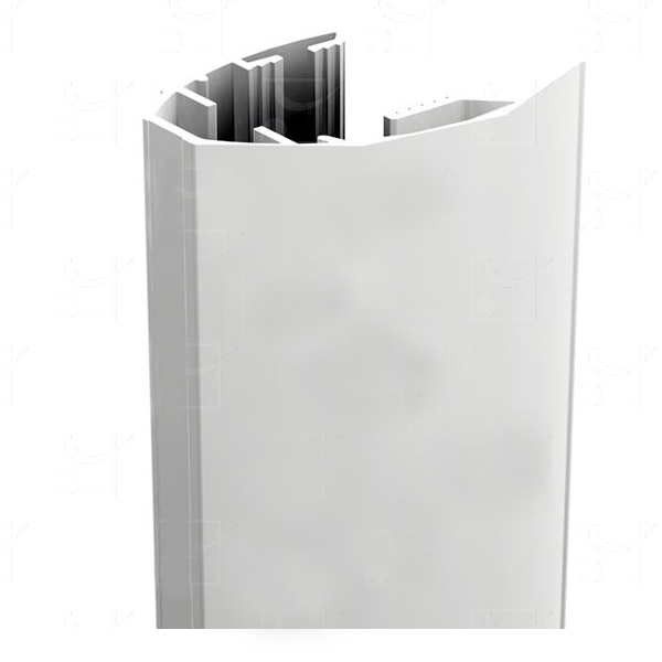 Set de 2 poignée 19 mm en aluminium blanc de 2,8 m forme G