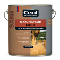 Saturateur bois SX630 Cecil - tous bois et tous supports - Vert autoclavé aspect mat - 5 litres