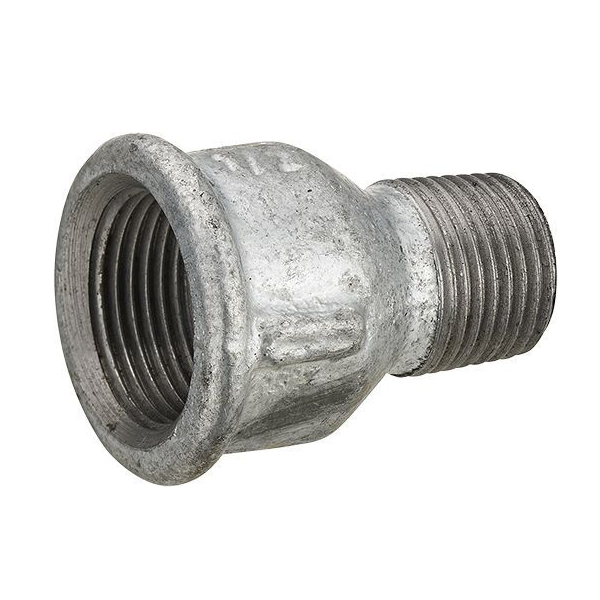 Réduction double Femelle - Mâle réduit F 15 x 21 - M 12 x 17 - À visser - Fer galvanisé