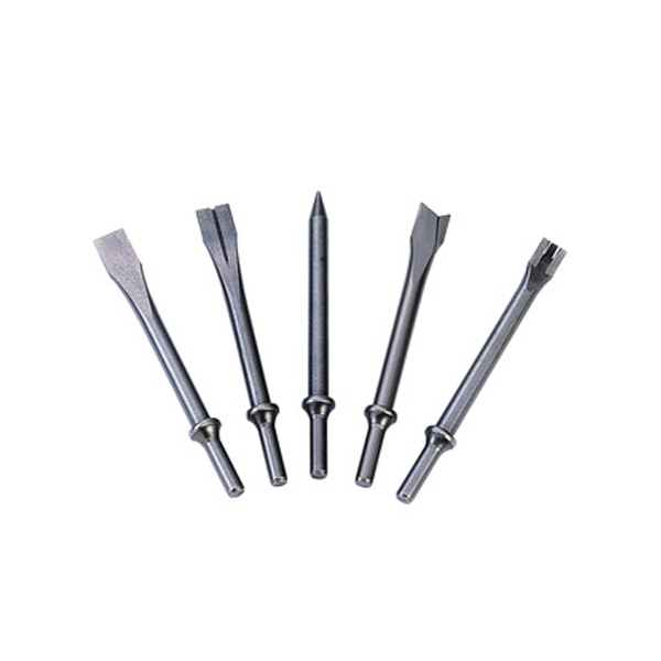 Jeu de 5 burins rond longueur 175 mm pour burineur