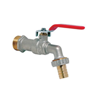 Robinet arrosage Femelle 20/27 - Raccord au nez boisseau sphérique Mâle 15/21 - Laiton