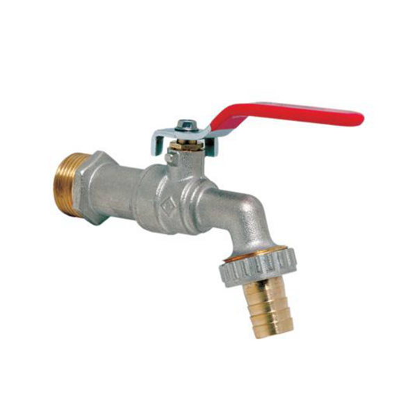 Robinet arrosage Femelle 20/27 - Raccord au nez boisseau sphérique Mâle 15/21 - Laiton