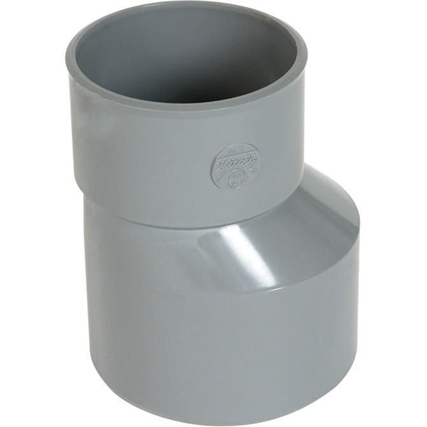 Réduction extérieure excentrée PVC pour évacuation d'eau - mâle/femelle - Ø 100/75 mm