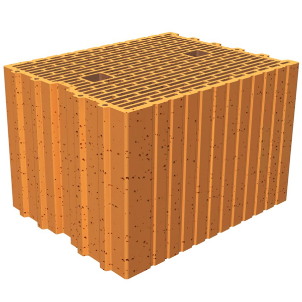 Brique Monomur rectifiée isolante Porotherm R30 - RC 70 - R = 2,54 m².K/W - 373,0 MM x 300 MM x 249,0 MM