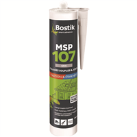 Mastic multi-usages colle et joint - Bostik MSP 107 Gris - cartouche 290 MLT