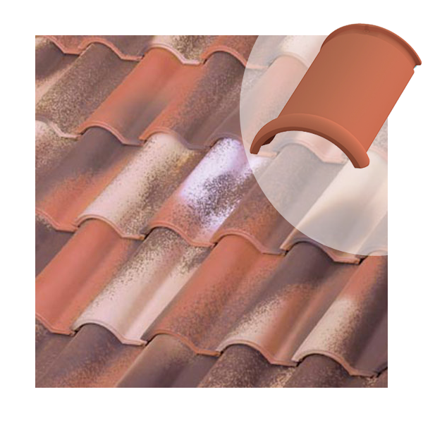 Faîtière à bourrelet Tejas Borja pour tuile mécanique et canal - coloris Nature Bidasoa - 445 MM x 285 MM