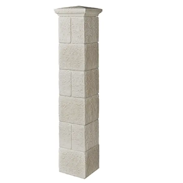 Dessous de chapeau de pilier Renaissance en pierre reconstituée - ton pierre - 40,0 CM x 40,0 CM x 5,0 CM