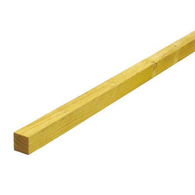 Liteau en sapin traité classe 2 - jaune - 32 MM x 32 MM - longueur 3,00 M