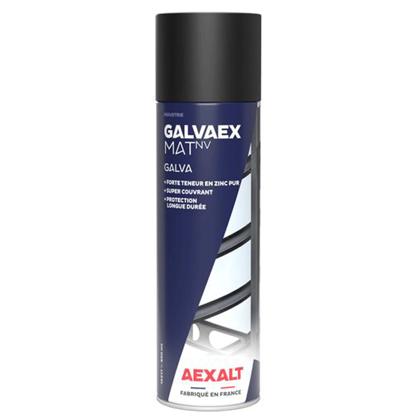 Galvanisant à froid pour métaux - protection anticorrosion - Galvaex Mat Aexalt - Aérosol de 650 ml