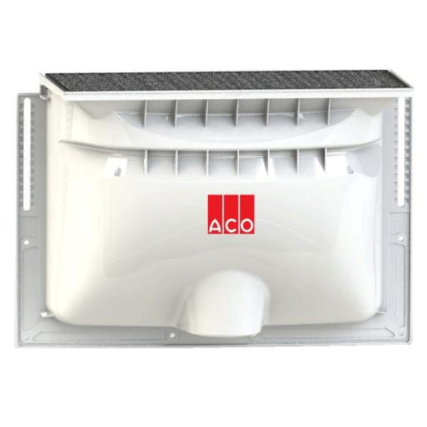 Cour anglaise en polypropylène - 800 x 600 x 400 mm - grille caillebotis maille 30 x 30 mm - accessible piéton