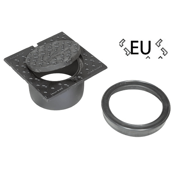 Regard de visite en fonte articulé RBA 360 EU C250 pour branchement PVC Ø315 - Ouverture Ø220 mm - 355 x 355 mm