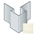 Profil d'angle extérieur asymétrique pour bardage Cedral Lap - Aluminium laqué Blanc everest C01 - longueur 3,00 M