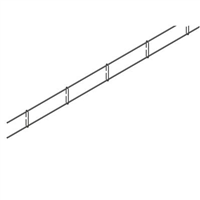 Armature de chaînage rampant sismique