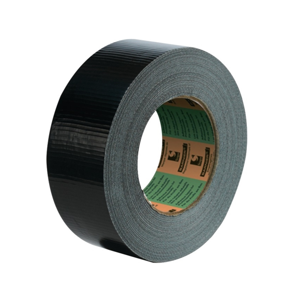 Adhésif multi-usages - Toile américaine polyéthylène - Largeur 50 mm - Rouleau de 25 m - Noir