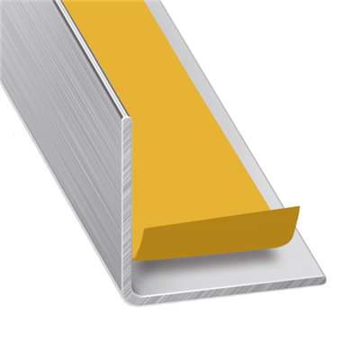 Cornière d'angle adhésive PVC coloris Inox - 20 x 20 mm - longueur 2.6 m
