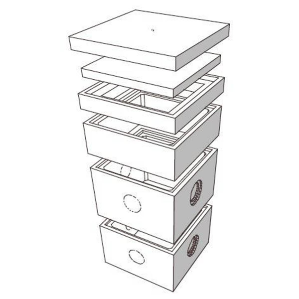 REHAUSSE POUR REGARD BETON BATIEMENT 60X60 EXT H25