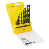 Coffret de 10 forets à métaux Dewalt DT5911-QZ acier HSS-R - diamètre 1 à 10 mm