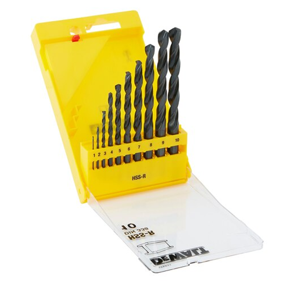 Coffret de 10 forets à métaux Dewalt DT5911-QZ acier HSS-R - diamètre 1 à 10 mm