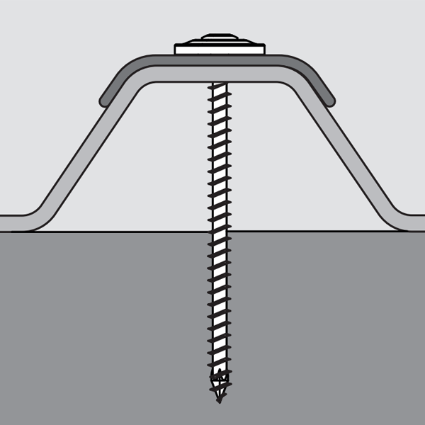 Vis faîtage Spax en inox A2 avec rondelle d'étanchéité EPDM - diamètre 4,5 MM - longueur 55,0 MM - boîte de 70