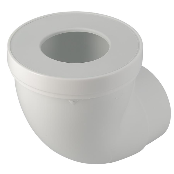 Pipe courte Nicoll pour WC - Diamètre raccord 100 mm - Angle 90° - PVC Blanc