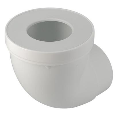 Pipe courte Nicoll pour WC - Diamètre raccord 100 mm - Angle 90° - PVC Blanc