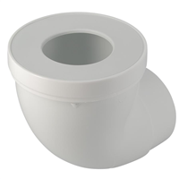 Pipe courte Nicoll pour WC - Diamètre raccord 100 mm - Angle 90° - PVC Blanc