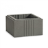 Élément de pilier Rigato en béton décoratif - Gris - 40,0 CM x 40,0 CM x 17,1 CM