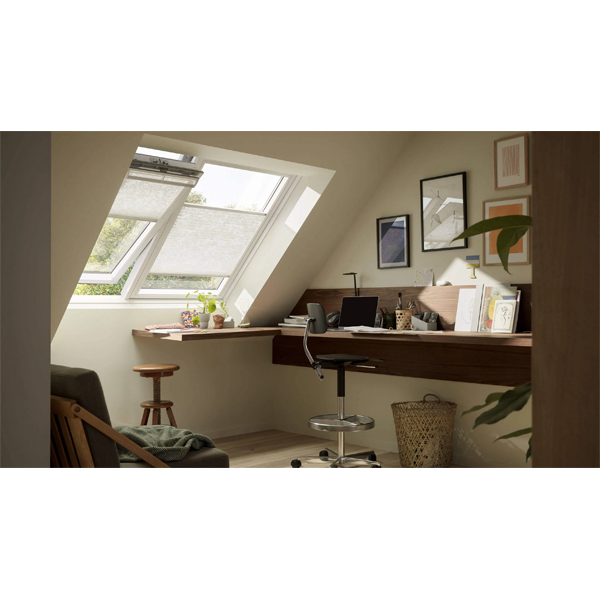 Fenêtre de toit Velux GGLS 2en1 - Rotation manuelle - Vitrage confort - WhiteFinish - 127,0 CM x 118,0 CM