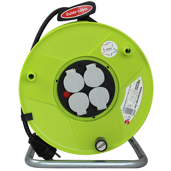 Enrouleur électrique de chantier Edia H07RN-F 4 prises 2P+T 3G1,5 25 mètres