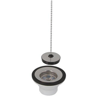 558-BDE BOUCHON+CHAINETTE / EVIER INOX