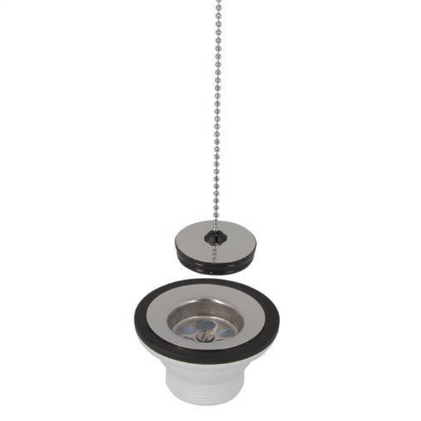 558-BDE BOUCHON+CHAINETTE / EVIER INOX