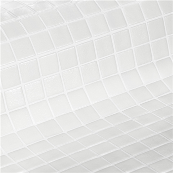 Mosaïque en émaux de verre grip Safe Blanc - carreau de 2,5 x 2,5 cm - trame de 31,2 x 49,5 cm