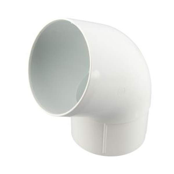 Coude mâle/femelle 67°30 à emboîter CR6GT1B Blanc Nicoll pour tube de descente de gouttière