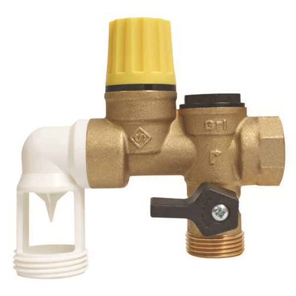 Groupe de Sécurité NF 3/4" à garde d'air coudée - Siège téflon pour eau calcaire