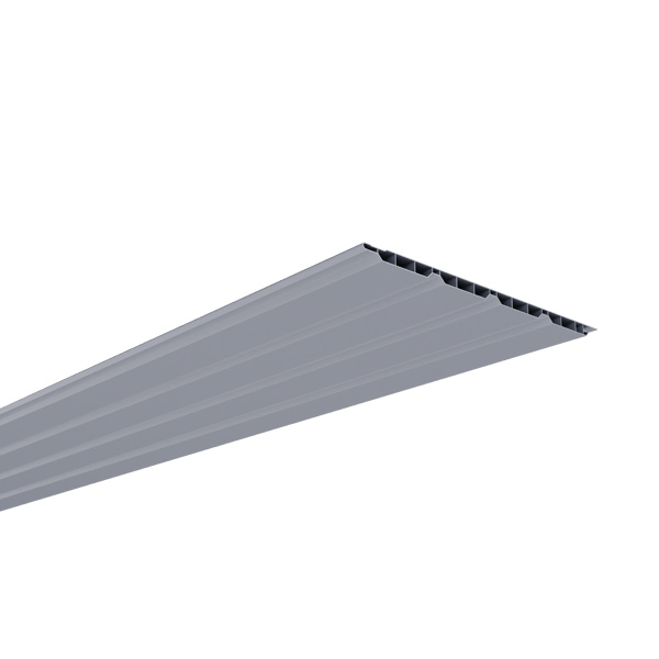Lambris PVC de sous toiture Gris - 4 frises alvéolaires - 250 MM x 10,00 MM - Long. 4,00 M