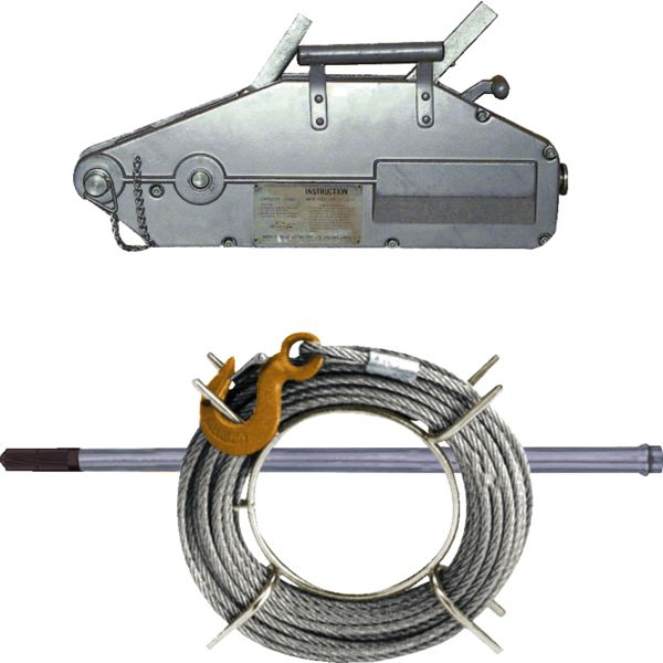 Tireur à câble aluminium 1600 kg + couronne de câble de 20 mètres