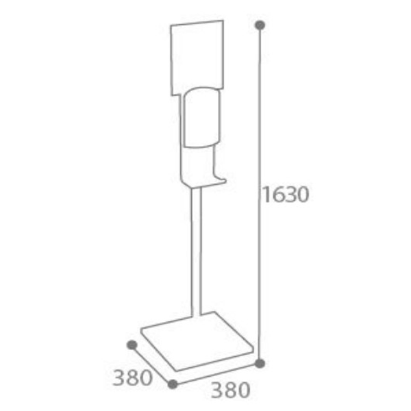 Distributeur automatique de gel hydroalcoolique sur pied - Sanimains Rossignol - Gris Manganèse