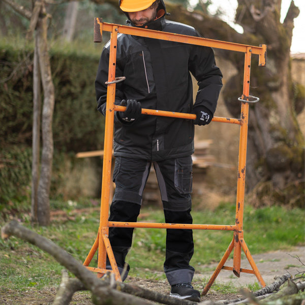 Pantalon de travail pour homme stretch coupe droite avec poches genouillères - Baru Coverguard - Noir - Taille M