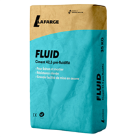Ciment 42,5 N préfluidifié pour béton et mortier - NF CE - Fluid Larfarge - sac de 35 kg