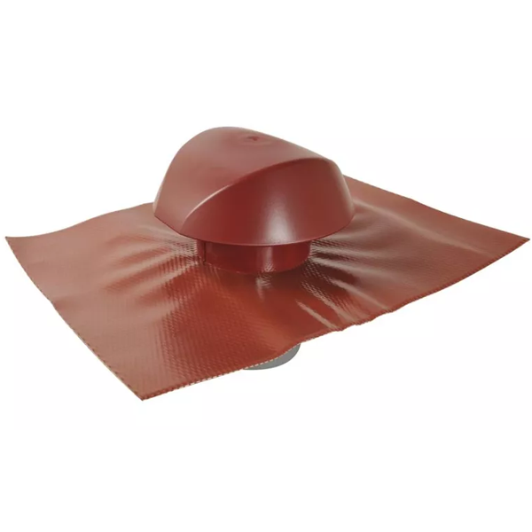 Chapeau de ventilation avec collerette Atemax - Ø 100 MM - Rouge