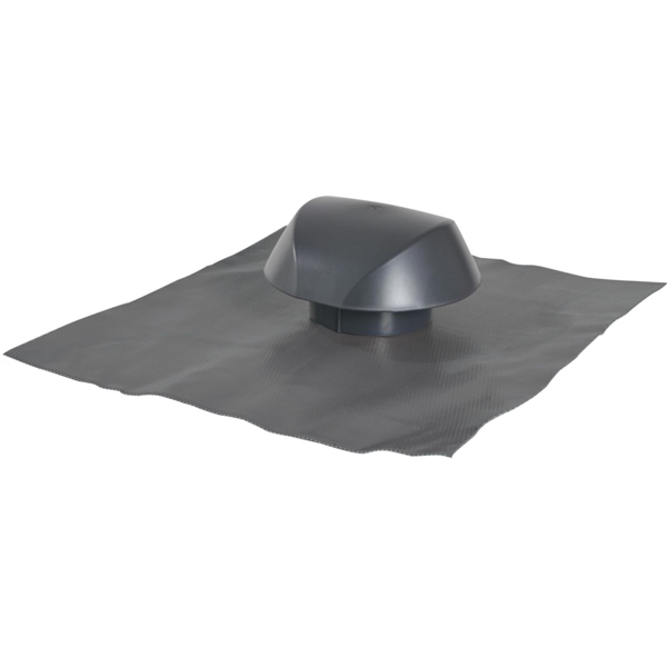 Chapeau de ventilation avec collerette d'étanchéité Nicoll Atemax VVE16 - mâle Ø 160 MM - Anthracite