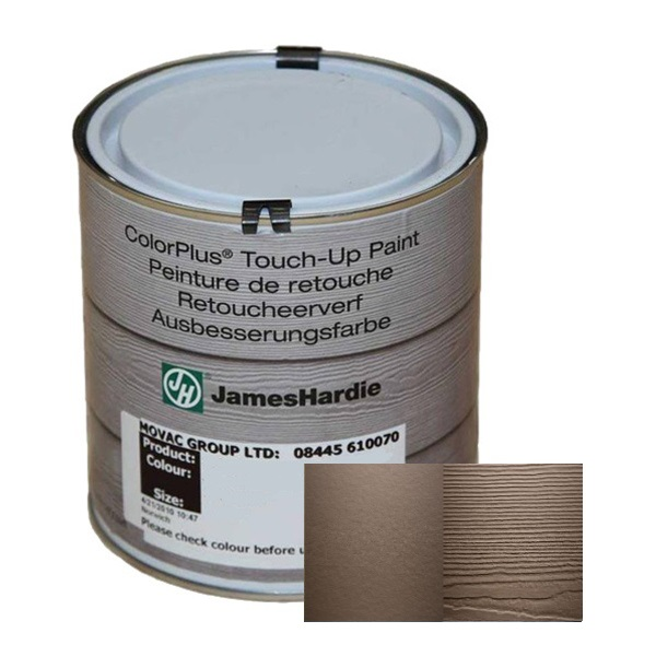 Peinture de retouche ColourPlus pour traitement chant bardage James Hardie - pot de 500 ml - Noir Expresso