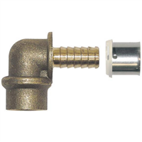 Raccord à sertir PER Ø16 et coude à souder sur tube cuivre Ø14